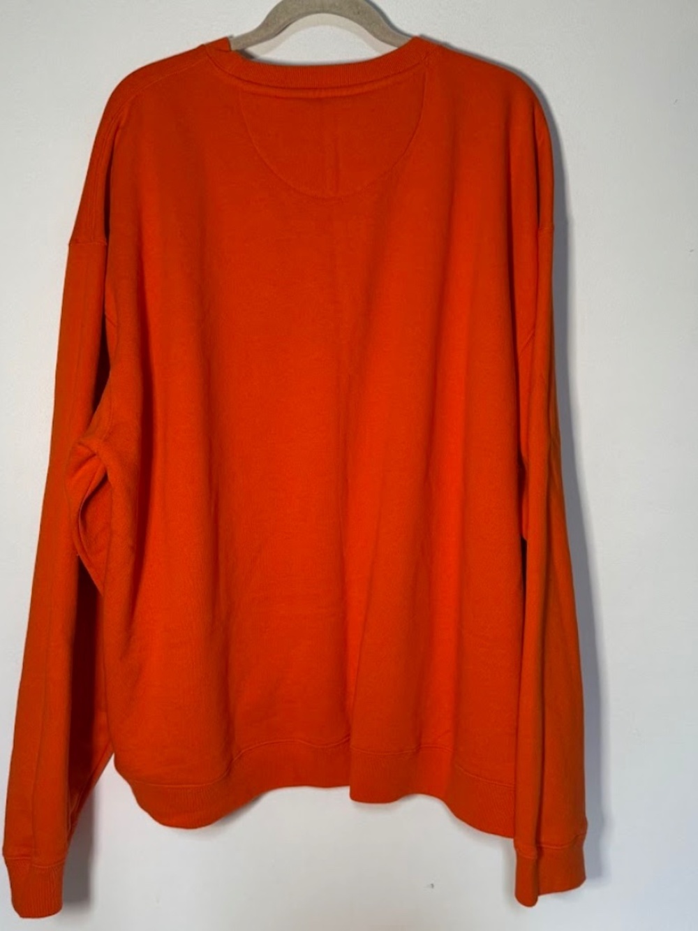 New Ralph Lauren Chaps Orange Embroidered Sweatshirt Preppy - Picture 5 of 5